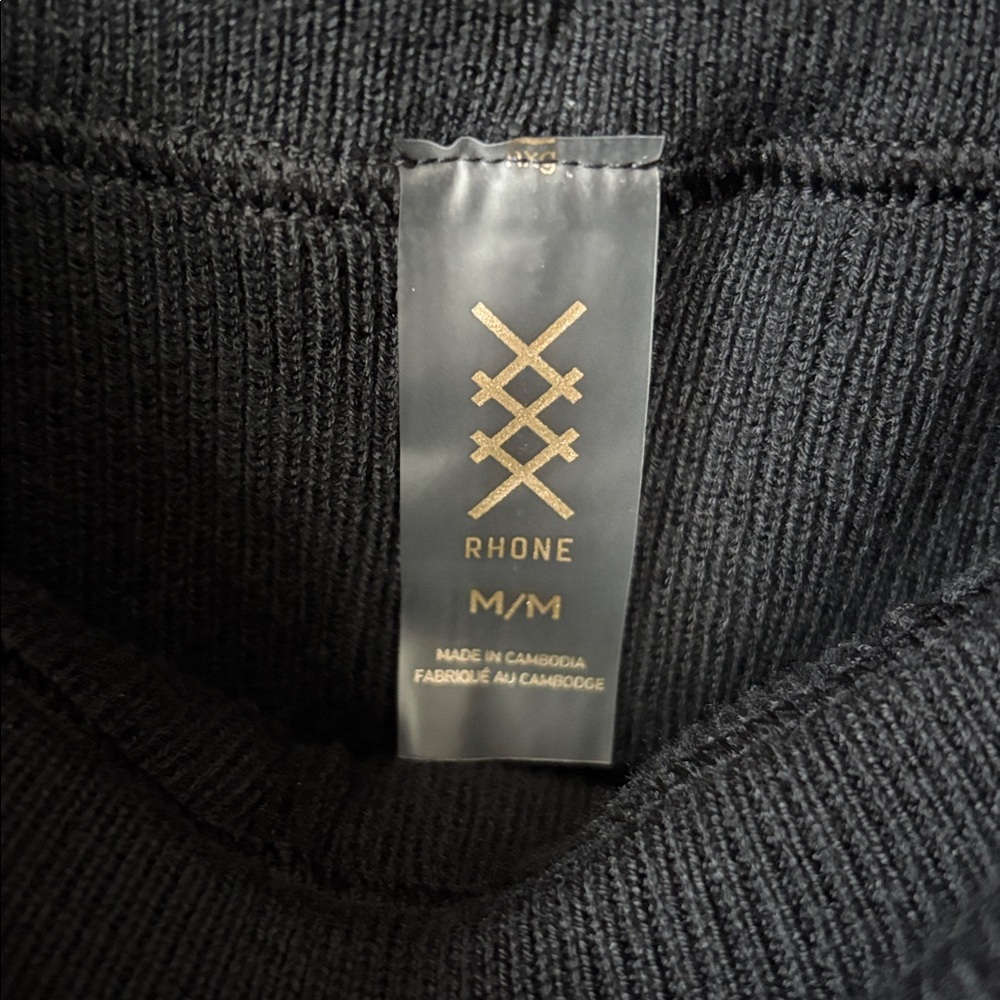 RHONE Daybreak Sweater Black Knit Joggers NWT size M - Picture 8 of 8